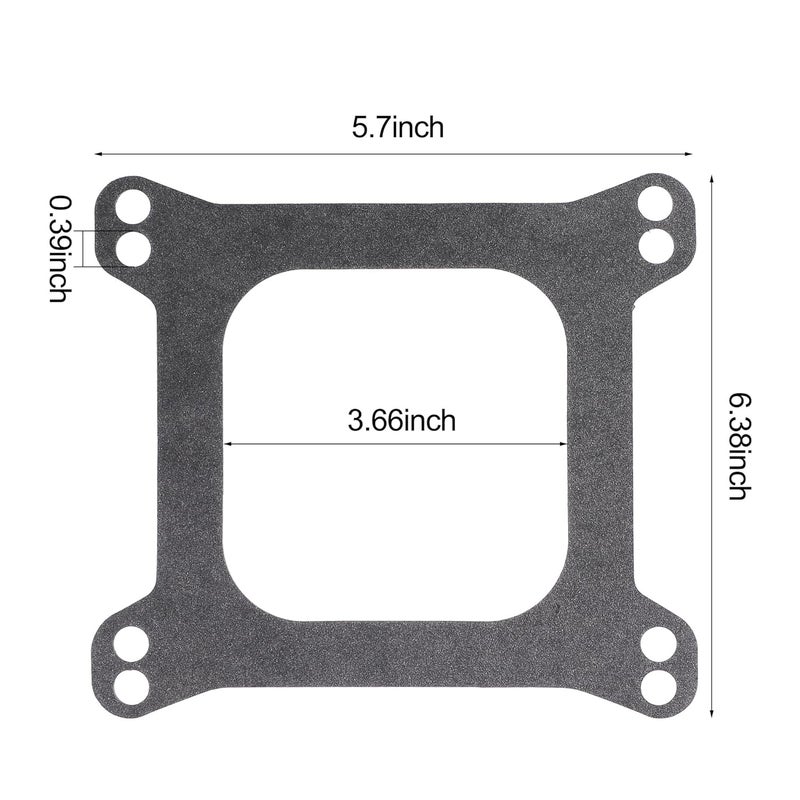 SeSicWe Carburetor Base Gaskets, Carburetor Mounting Gasket for Holley Edelbrock for Quadrajet Rochester for SBC BBC 265 283 307 327 350 383 400 402 Engines (Pack of 20) - Image 2